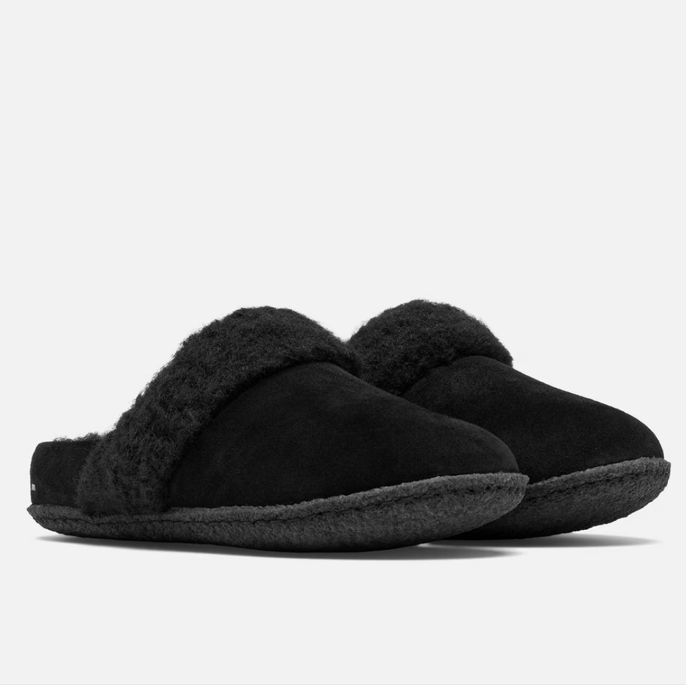 🔥NIB Sorel NAKISKA™ Slide II Youth Slippers, Black, Sea Salt, Size Youth 2